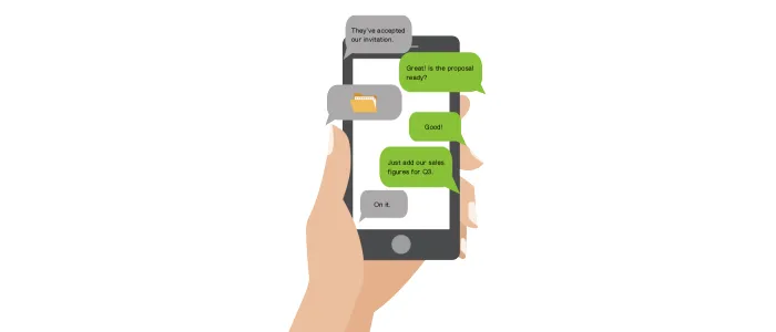 Sending unprofessional messages 