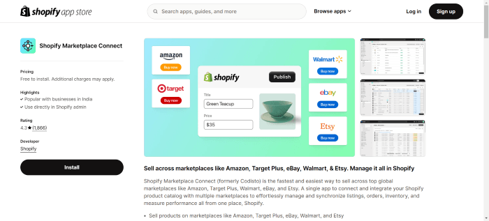 Shopify Marketplace Connect