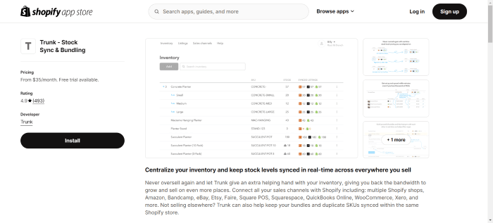Trunk Realtime Stock Sync & Bundling