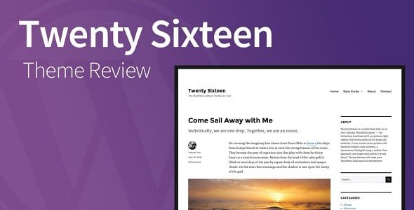 Twenty Sixteen theme
