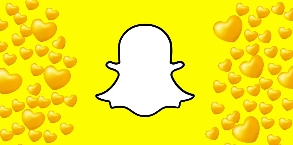 Snapchat yellow heart