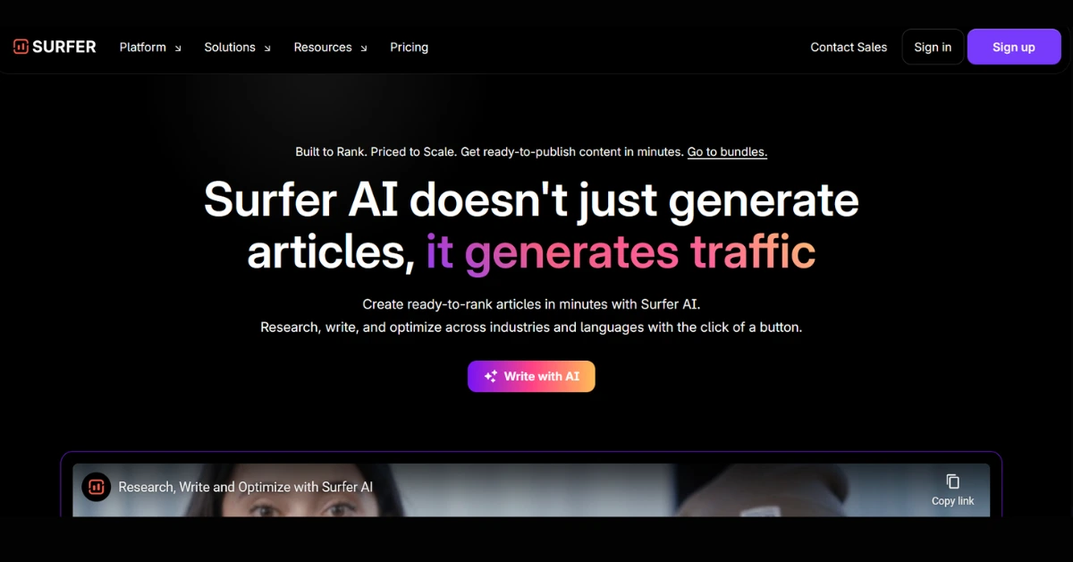 Surfer SEO (Surfer AI)