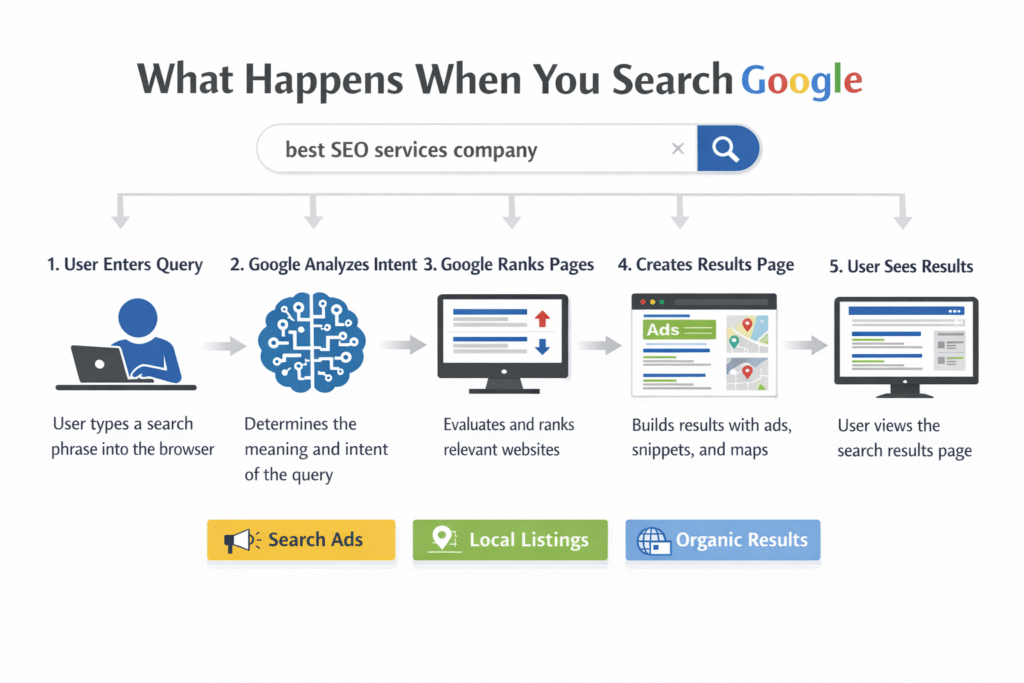 search google or type a url